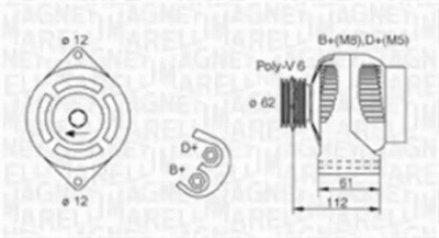 MAGNETI MARELLI 063730006010 -  Генератор